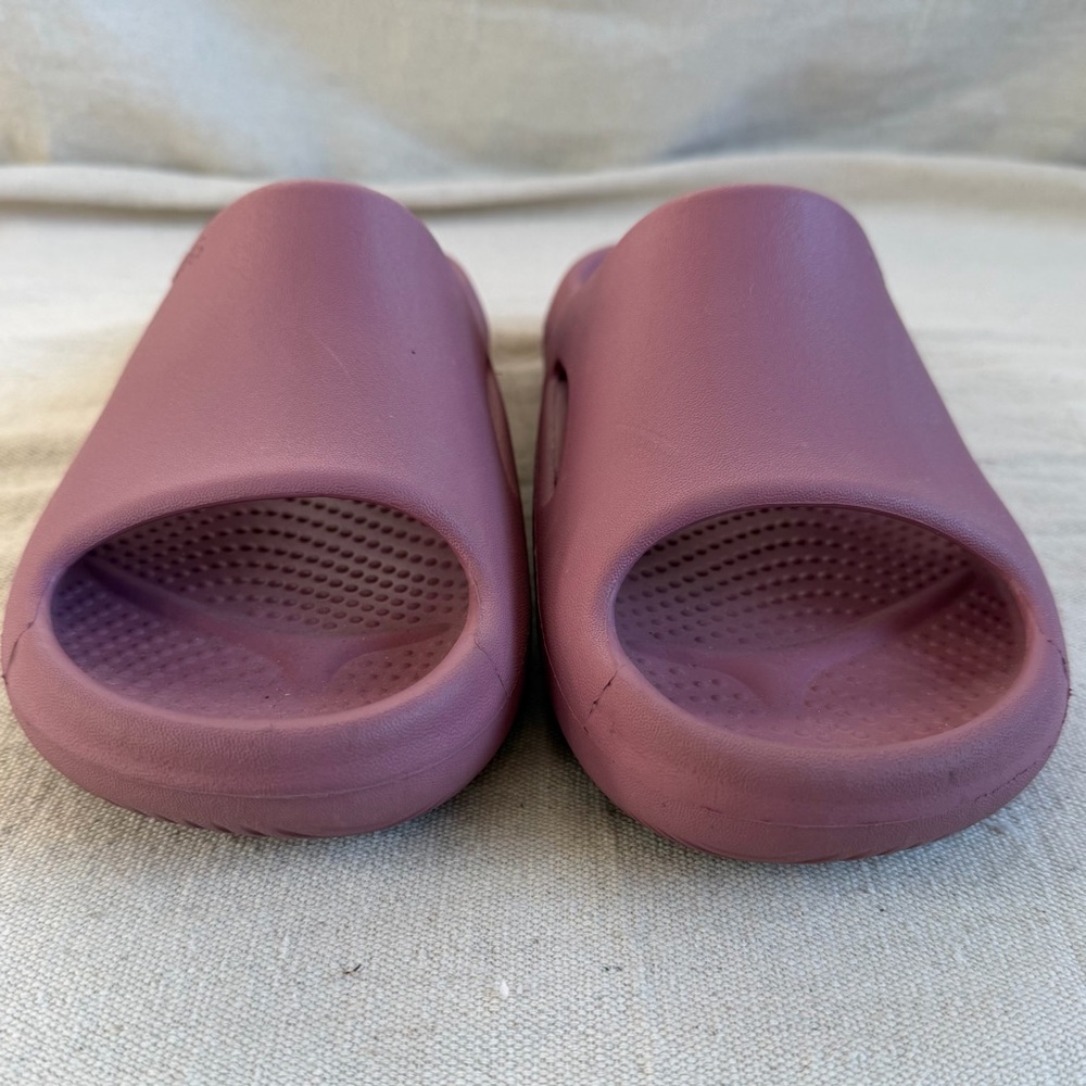 Crocs Mellow Recovery Slides Mauve Mist Pink Women's 7 Men's 5 Comfort Sandals - Picture 3 of 11